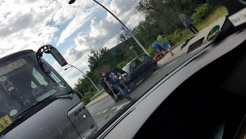 Sucha Beskidzka. Wymusił pierwszeństwo.