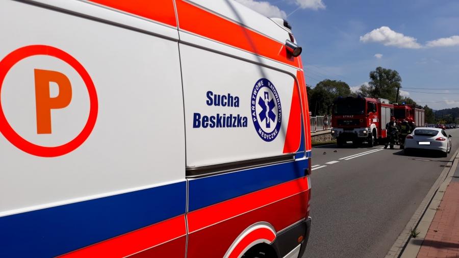 Sucha Beskidzka. Potrącenie pieszego na przejściu