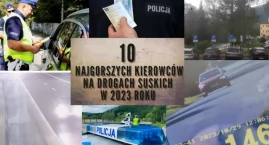 10 najgorszych kierowców na drogach suskich w 2023 roku