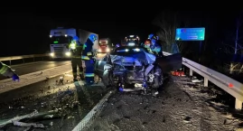 Wypadek na drodze krajowej 28! Dwie osoby poszkodowane