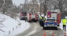 Poważny wypadek w Jordanowie. Droga zablokowana 