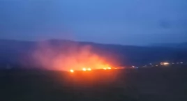 Choć jeszcze zima, to trawy już płoną 