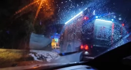 Nocny pożar w Suchej Beskidzkiej 