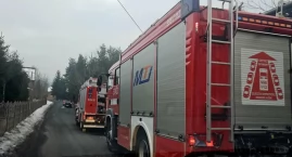 Pożar sadzy w Skawicy