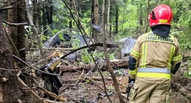Katastrofa śmigłowca pod Mszaną Dolną. Zginął pilot maszyny