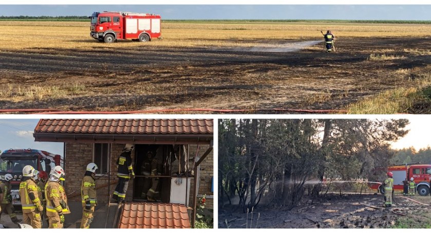 Pracowita sobota wysokomazowieckich strażaków. Pożar domu, lasów i ścierniska [foto] 