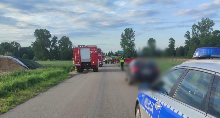 Tragedia na drodze. Śmierć pasażera ciągnika