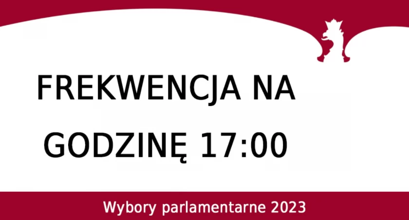 Wybory parlamentarne 2023: frekwencja na godzinę 17:00