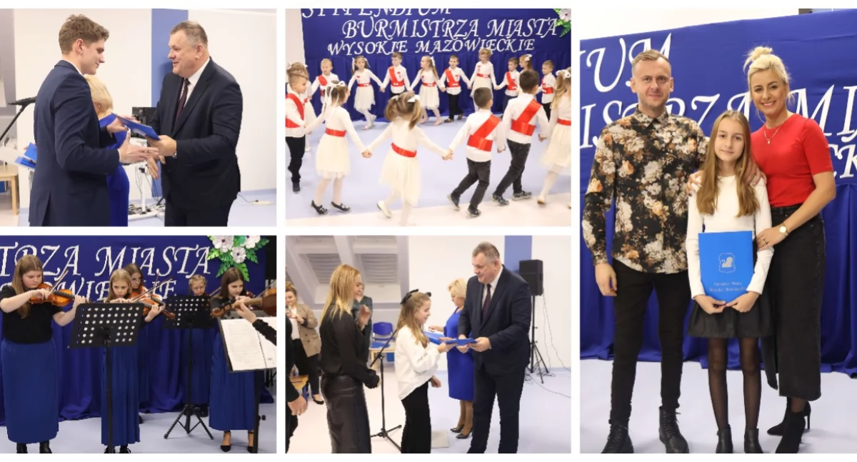 Stypendia Burmistrza Miasta Wysokie Mazowieckie przyznane. Wyróżnienia odebrało ponad 50 uczniów [FOTO + VIDEO]