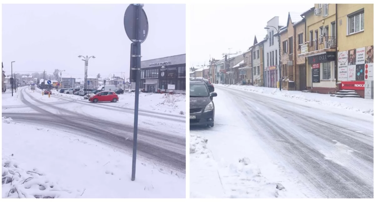 Sypie i będzie sypać. Trudne warunki na drogach [FOTO + VIDEO]