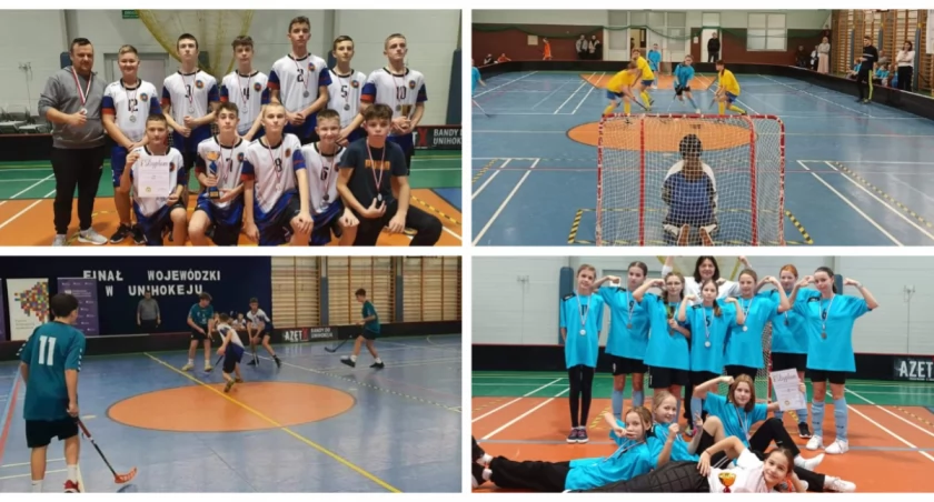 Uczniowie wysokomazowieckiej Jedynki z medalami w Finale Wojewódzkim w Unihokeju  [foto]