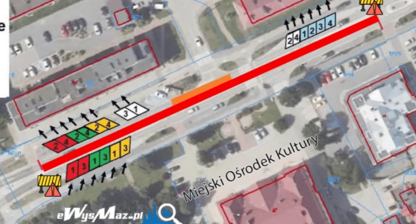 Niedzielne utrudnienia w Wysokiem Mazowieckiem - fragment ul. Ludowej będzie zamknięty