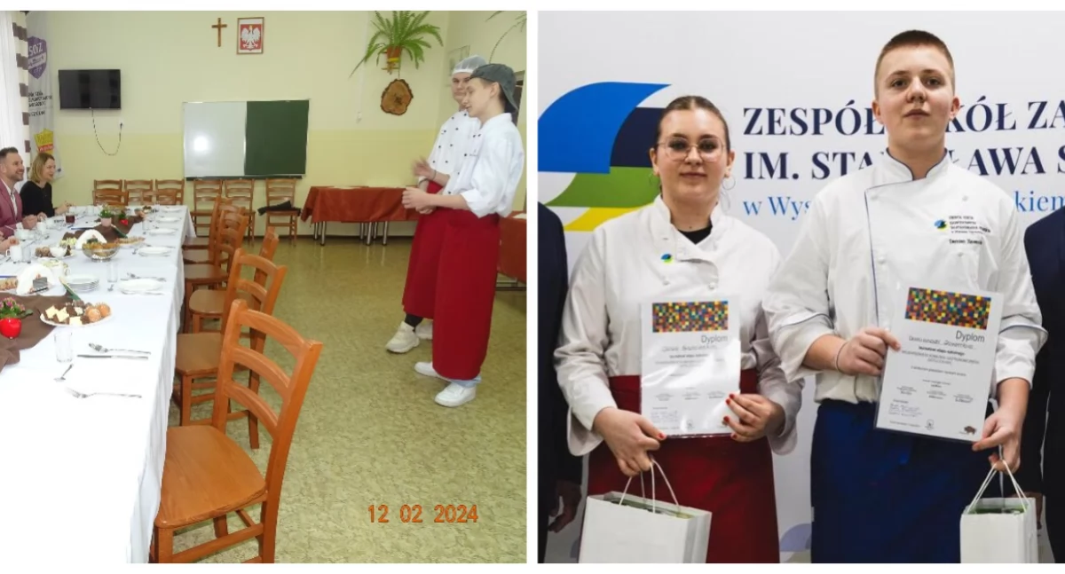 Oni powalczą o staż w restauracji Karola Okrasy. Młodzi kucharze z dwóch szkół awansowali do wojewódzkiego etapu konkursu „Gotuj z klasą” [foto]