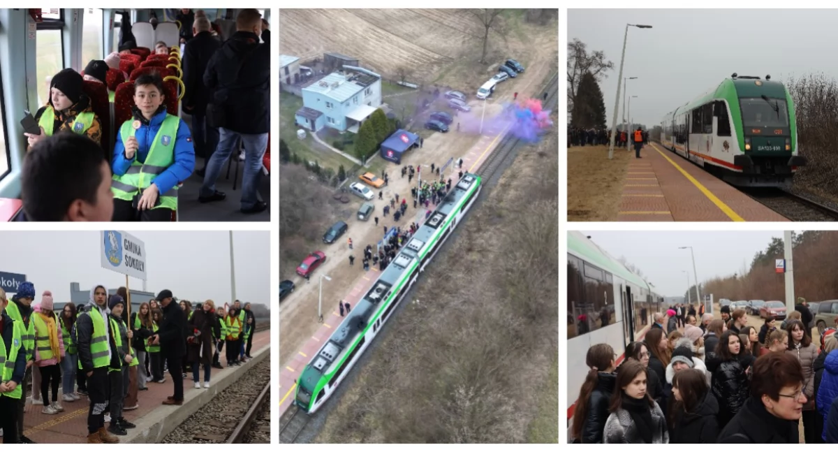Po prawie 25 latach pociągi pasażerskie wróciły do Sokół i Kulesz Kościelnych [FOTO + VIDEO]