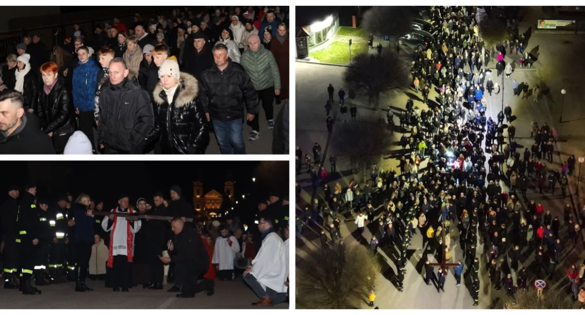 Mieszkańcy wspólnie modlili się podczas Drogi Krzyżowej ulicami Wysokiego Mazowieckiego [FOTO + VIDEO]