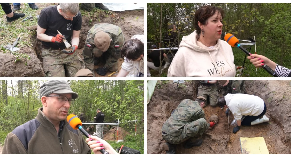 Gm. Szepietowo: Szczątki polskiego żołnierza odnalezione w lesie [FOTO + VIDEO]