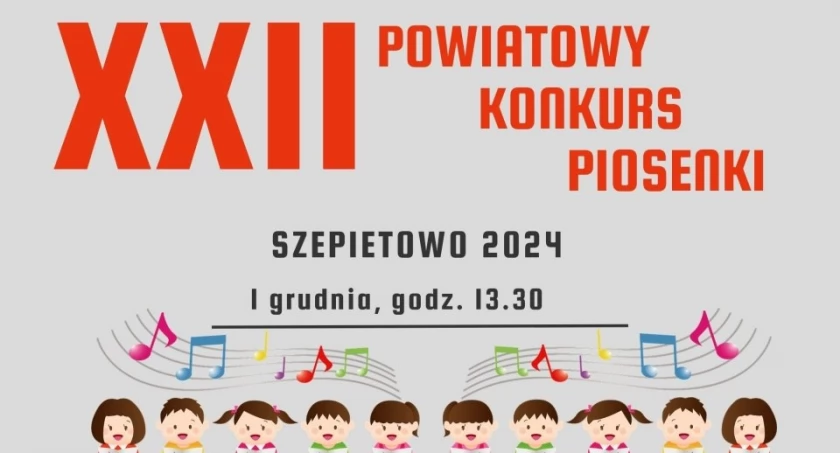 GOK w Szepietowie zaprasza do udziału w XXII Powiatowym Konkursie Piosenki