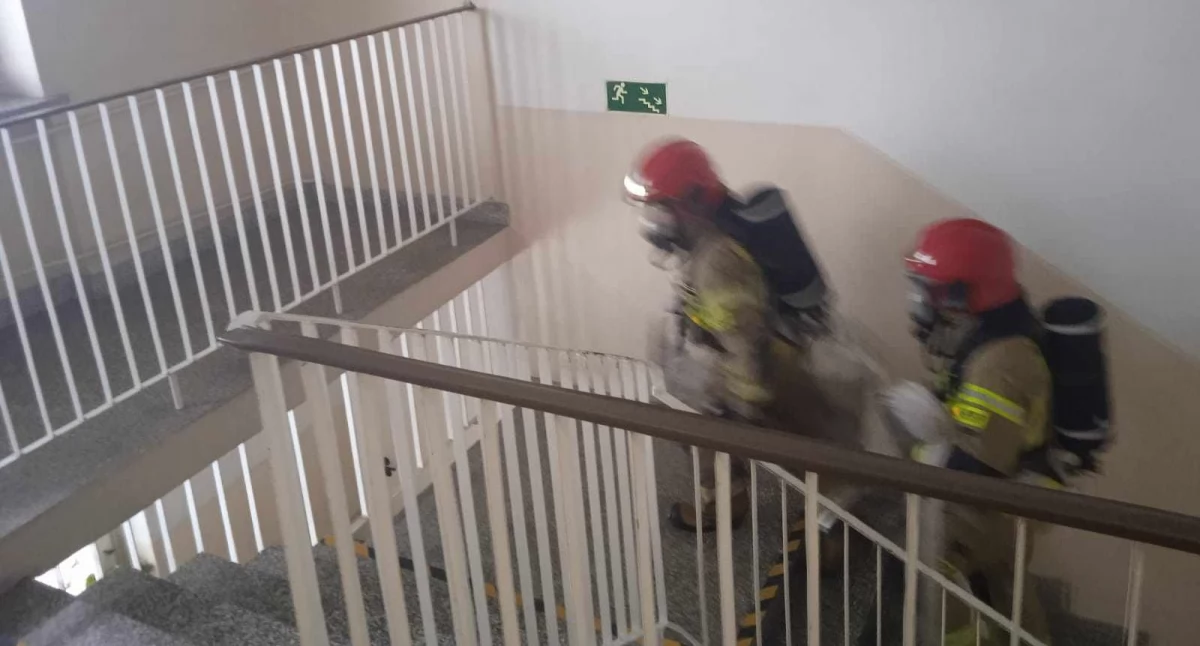 Pożar w budynku administracyjnym Szpitala Ogólnego w Wysokiem Mazowieckiem [foto]