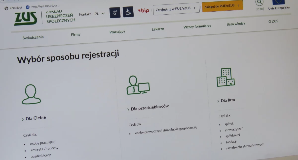 Każdy przedsiębiorca powinien posiadać konto na platformie PUE/eZUS