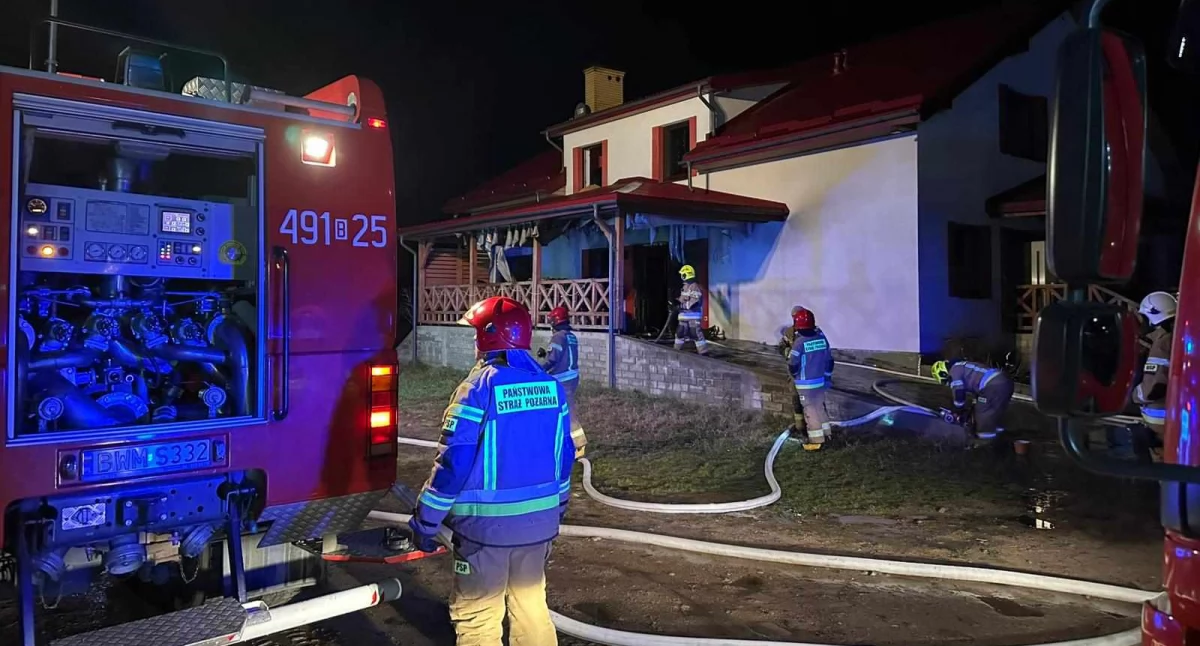 Nocny pożar w Wysokiem Mazowieckiem [foto]