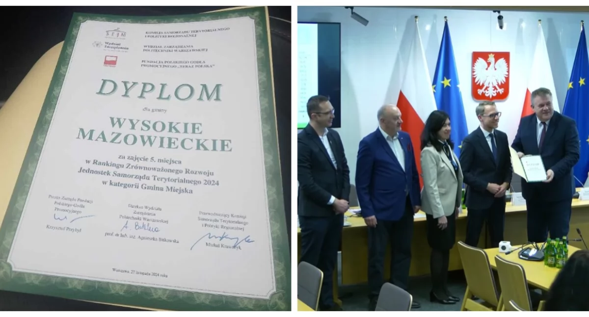 Wysokie Mazowieckie wyróżnione w rankingu Zrównoważonego Rozwoju JST