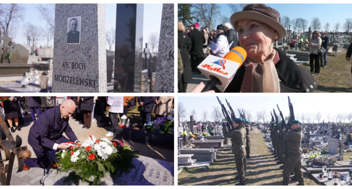 Nowy pomnik i oznaczenie grobu weterana. W Rosochatem Kościelnem upamiętniono ks. Rocha Modzelewskiego [FOTO + VIDEO]