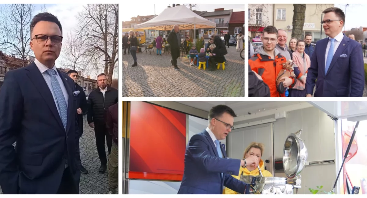 Szymon Hołownia odwiedził Wysokie Mazowieckie. Mówił o służbie zdrowia i kolei [FOTO + VIDEO]