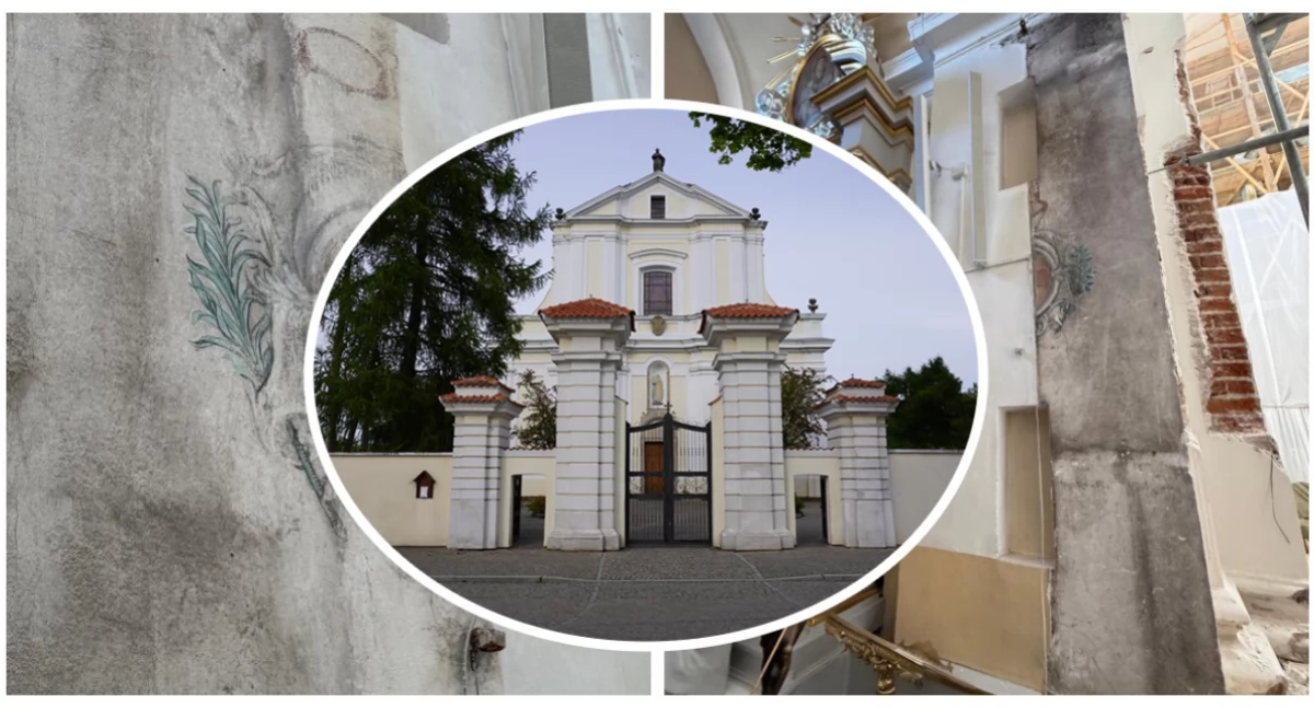 Pod tynkiem ujawniły się skarby. Sensacyjne znalezisko w kościele w Ciechanowcu