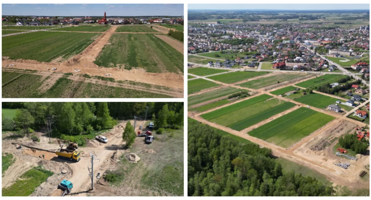 Ogromna inwestycja drogowa w mieście – powstaje infrastruktura pod około 100 działek [FOTO + VIDEO]
