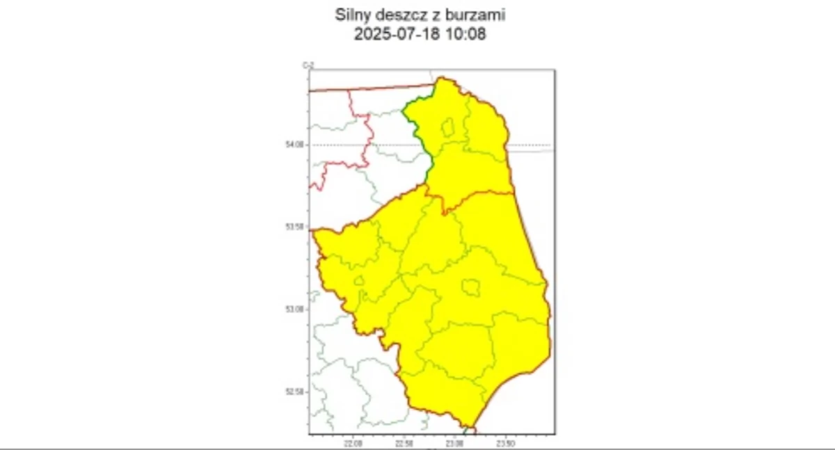 Burze i ulewne deszcze w województwie podlaskim. IMGW ostrzega