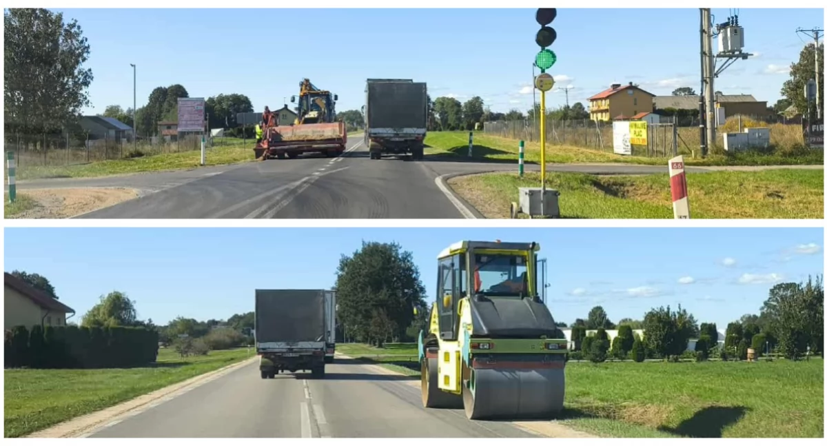Utrudnienia na DK66: Remonty cząstkowe między Wysokiem Mazowieckiem a Zambrowem [FOTO]