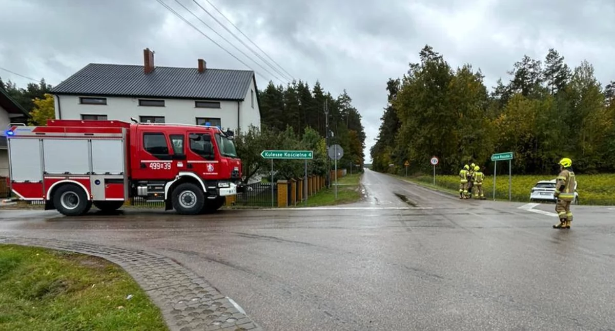 Zderzenie na skrzyżowaniu w Czarnowie-Bikach