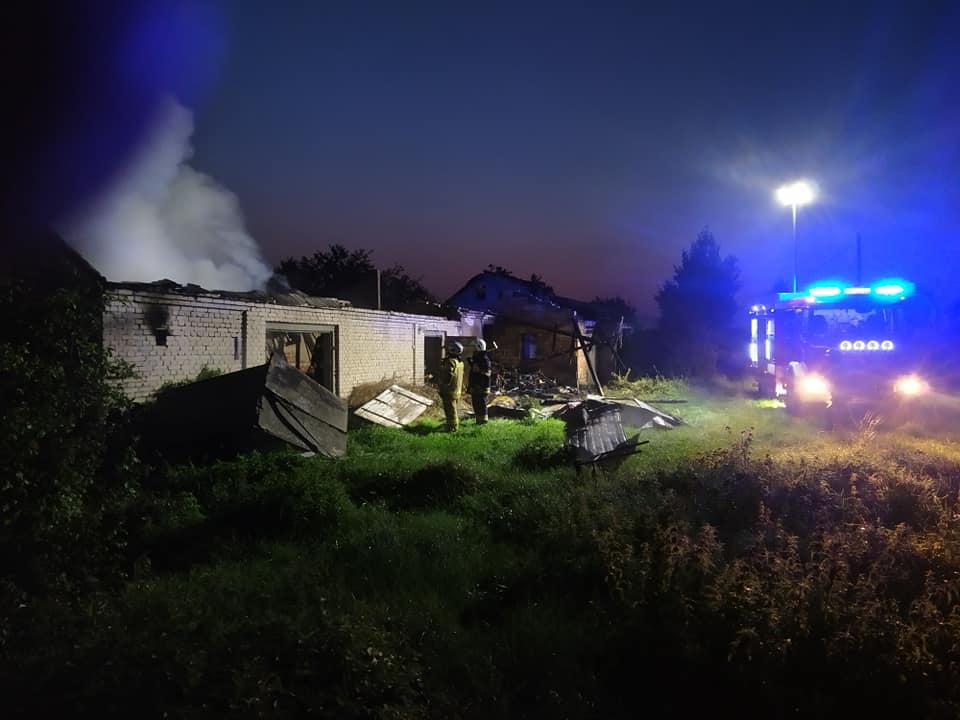 Pożar pustostanu w Sokołach [foto]