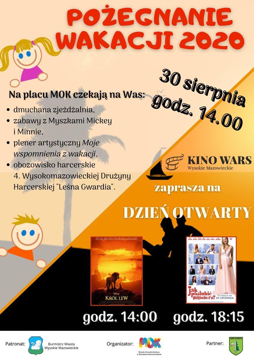 Zapraszamy na wspólne pożegnanie wakacji 2020