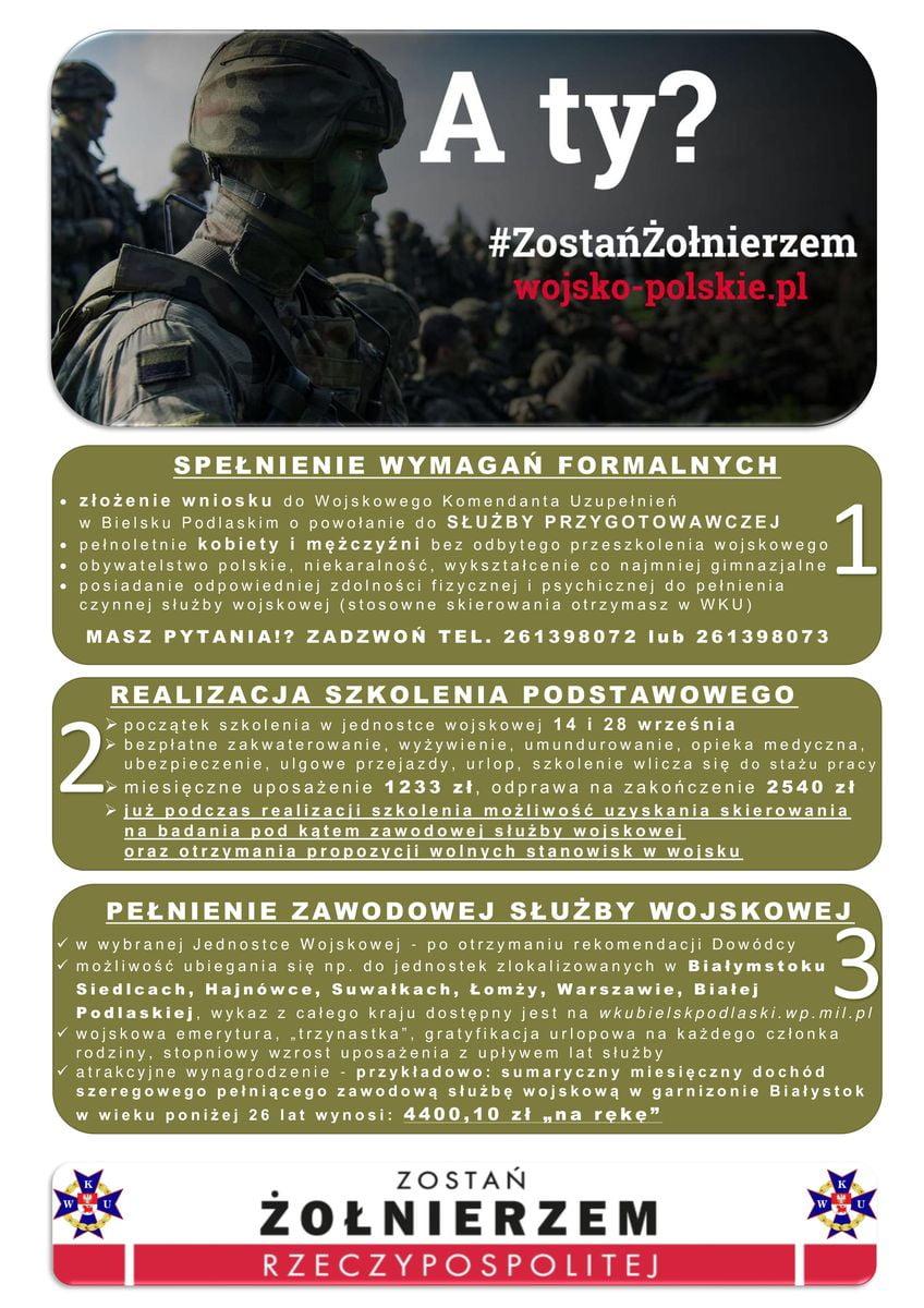 Zostań żołnierzem zawodowym!