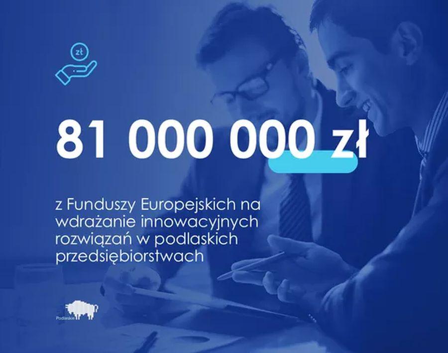 81 milionów złotych na innowacyjne inwestycje w firmach