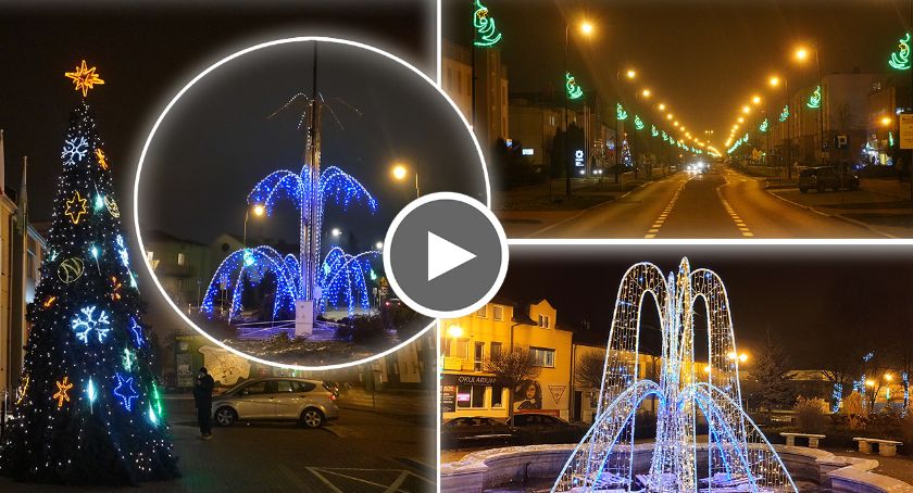 Świąteczna iluminacja rozbłysła w Wysokiem Mazowieckiem [foto+video]