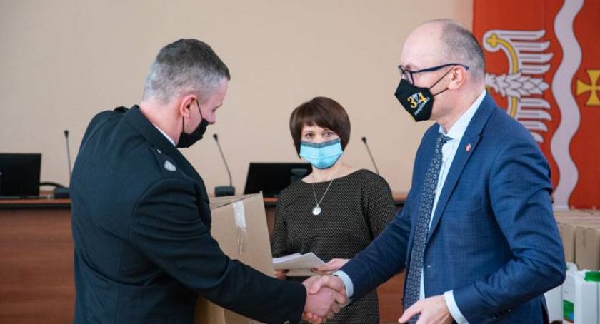 Środki ochrony osobistej dla jednostek z Powiatu Wysokomazowieckiego [foto]
