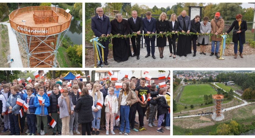 Flaga, tereny rekreacyjne nad zalewem i parafialny parking – uroczyste otwarcia w Ciechanowcu [FOTO+VIDEO]