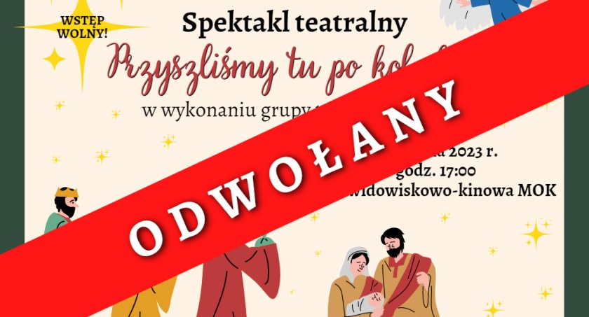ODWOŁANY - Noworoczny spektakl w Miejskim Ośrodku Kultury