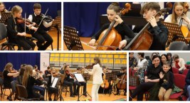 Smyczki opanowały Wysokie Mazowieckie. Wyjątkowy koncert w Miejskim Zespole Szkół [FOTO + VIDEO]