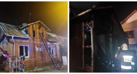 Nocny pożar w Wysokiem Mazowieckiem. Strażacy walczyli z płonącym domem [FOTO]