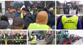 Protest rolników w Zambrowie. Na miejscu był wiceminister rolnictwa Stefan Krajewski [FOTO + VIDEO]