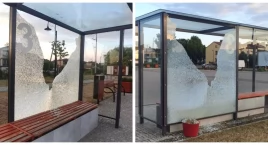 Akt wandalizmu w Wysokiem Mazowieckiem. Zniszczono wiatę przystankową [FOTO]