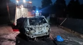 Tragedia za Hodyszewem. Kierowca zginął w płonącym aucie