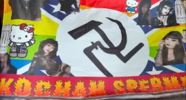Zagadkowa flaga na szczycie wieży w Wysokiem Mazowie…