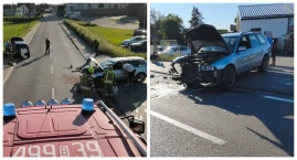 Kolizja dwóch osobówek w Kuleszach Kościelnych [foto]