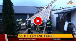 Zerwane dachy, powalone drzewa, braki prądu. Trwa walka ze skutkami wichury w powiecie [FOTO+VIDEO]