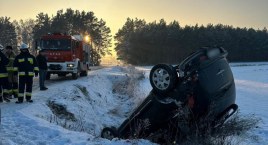 Dachowanie na trasie Wysokie Mazowieckie - Czyżew [FOTO]