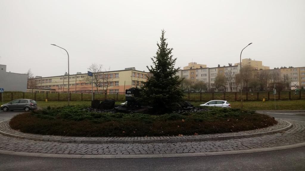 Choinki ozdobiły ronda
